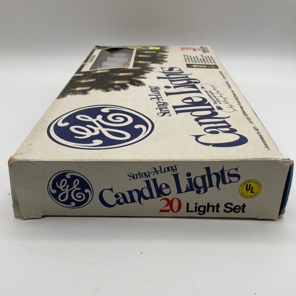 Vintage GE String-A-Long Candle Lights Christmas Lights New In Box - Picture 2 of 4